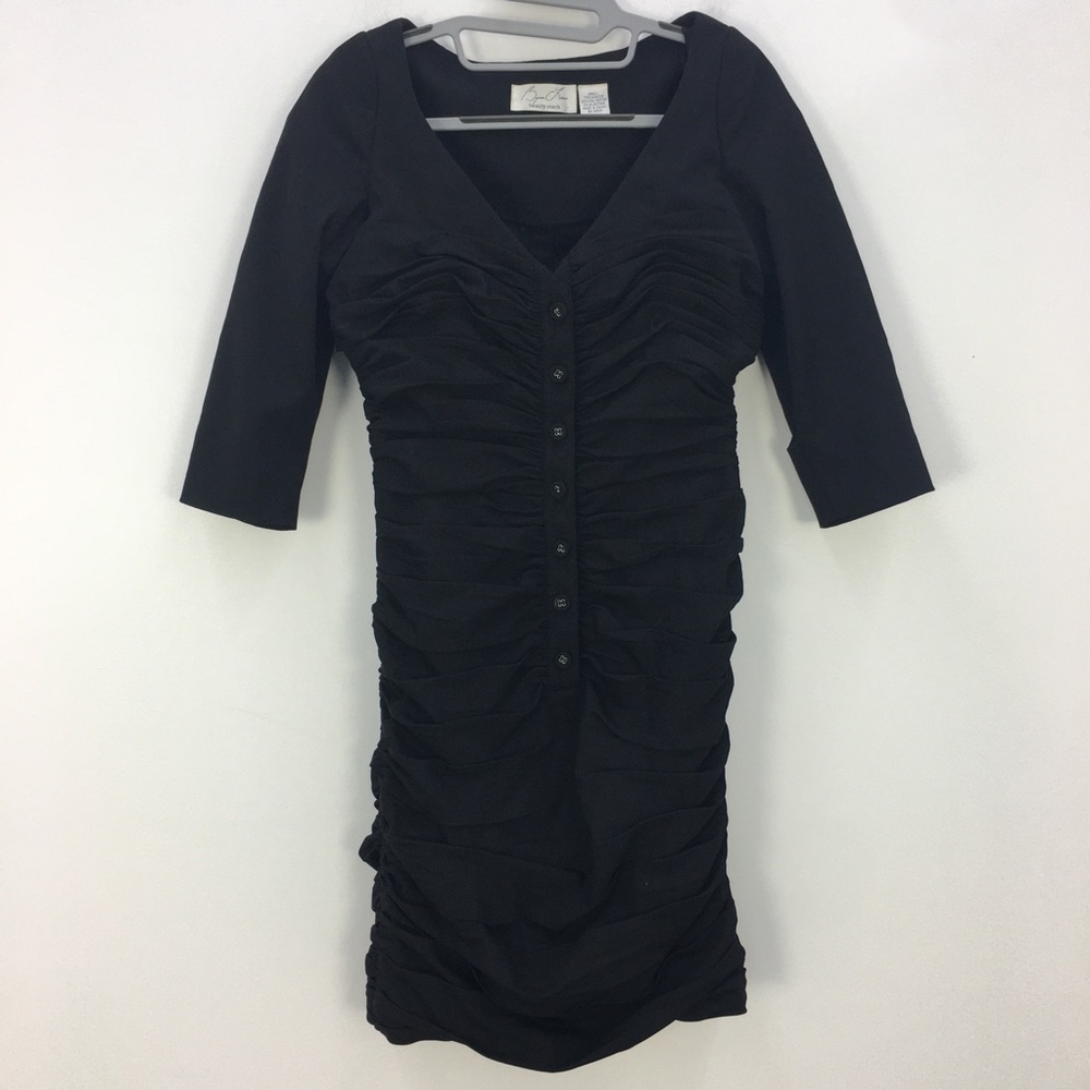 Byron Lars Black Ruched Dress